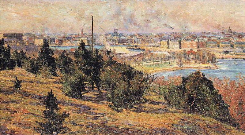 Karl Nordstrom View of Stockholm from Skansen china oil painting image